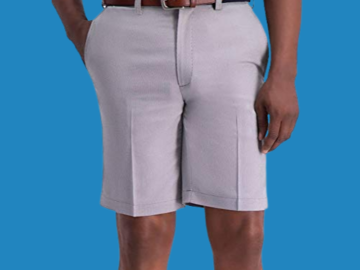 Haggar Men’s Fit Flat Front Shorts $11 (Reg. $78.90+) | Mutiple Colors & Sizes