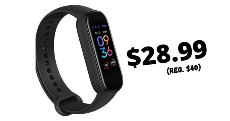 Amazfit Band 5 Fitness Tracker for $28.99