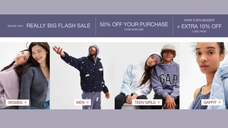 GAP | 50% Off + 10% Off Stacking Codes