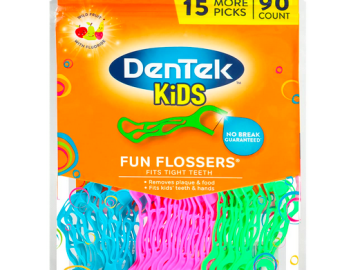 DenTek Kids Fun Flossers, Wild Fruit, 90 Count