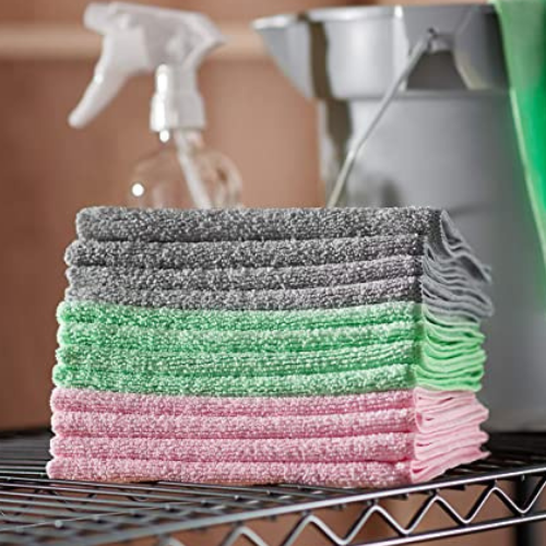 48 Pack Amazon Basics Microfiber Cleaning Cloths as low as $18.98 Shipped Free (Reg. $25) | $0.40 each!