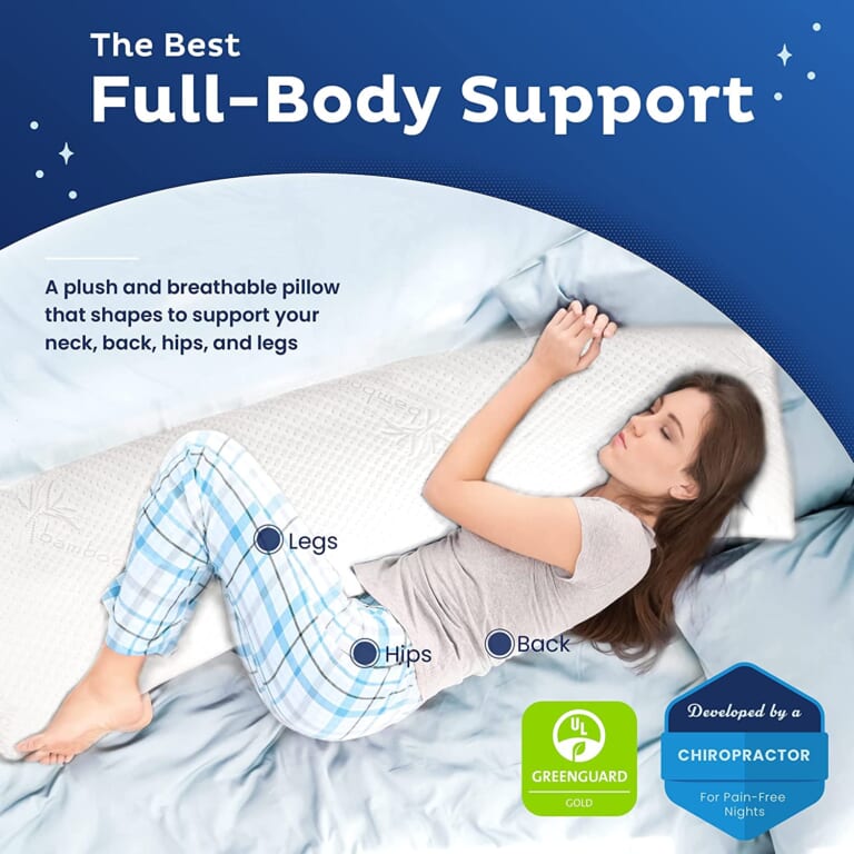 Today Only! Snuggle-Pedic Full Body Pillow for Adults $31.99 Shipped Free (Reg. $70) – 15K+ FAB Ratings!