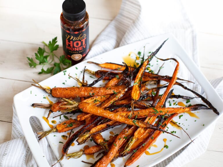 Add Big Flavor To Your Meal & Try My Hot Honey Roasted Carrots + Look For Mike’s Hot Honey On Sale NOW At Publix