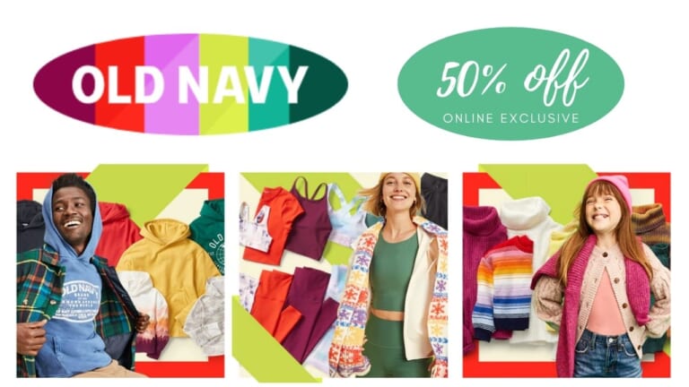 Old Navy | 50% Off Entire Online Purchase