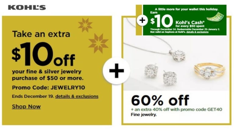 Kohl’s | Hot Jewelry Deals With Stacking Coupons