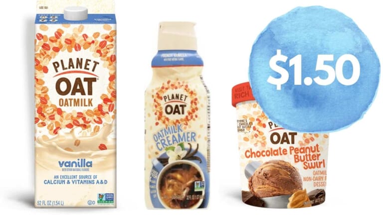 $1.50 Planet Oat Oatmilk, Frozen Dessert, or Coffee Creamer