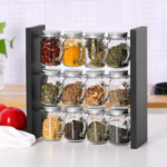 Rack Stand Holder with 12 Clear Glass Jar Bottles $29.99 Shipped Free (Reg. $35) – FAB Ratings!