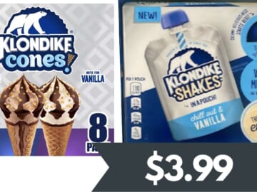 $3.99 Klondike Cones & Shakes