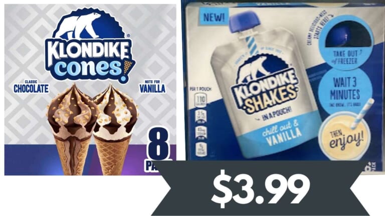 $3.99 Klondike Cones & Shakes