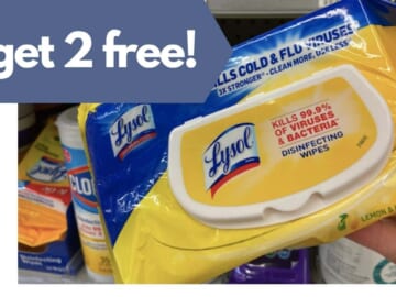 2 FREE Packs of Lysol Disinfectant Wipes at Publix or Lowes Foods