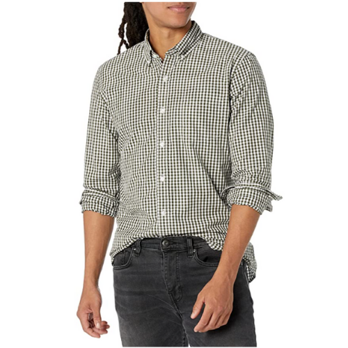 Men’s Standard-Fit Long-Sleeve Gingham Plaid Poplin Shirt from $17.60 (Reg. $25.90+) | An Amazon brand