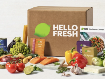 Hello Fresh Box with ingredients