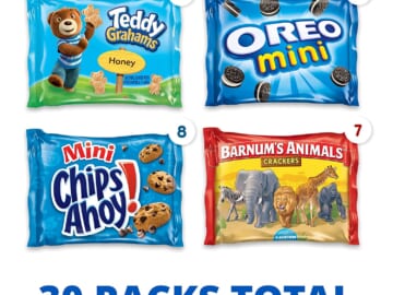 30 Packs Oreo, Chips Ahoy, Teddy Grahams and Animal Crackers as low as $5.93 Shipped Free (Reg. $23.99) | 20¢ each!