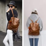 Today Only! Women’s PU Leather Anti-Theft Backpack $17.56 (Reg. $35) – 15K+ FAB Ratings! Can be worn 3 ways