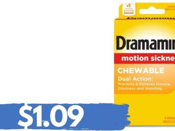 Dramamine Coupons | $1.09 Motion Sickness Remedy