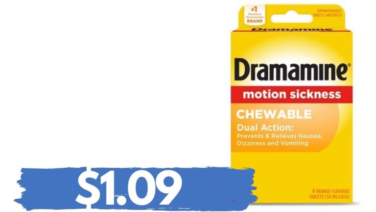 Dramamine Coupons | $1.09 Motion Sickness Remedy