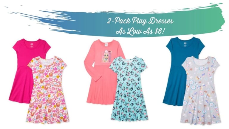 Walmart | 2-Pack Play Dresses As Low As $6