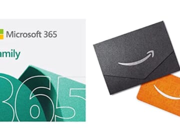 12 Months Microsoft 365 Family + $50 Amazon Gift Card for $99