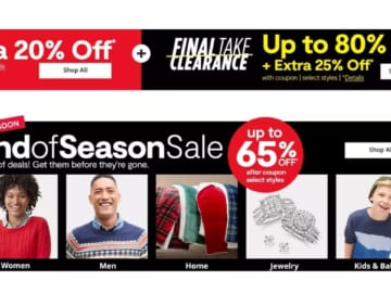 JCPenney | Up To 80% Off Clearance Items