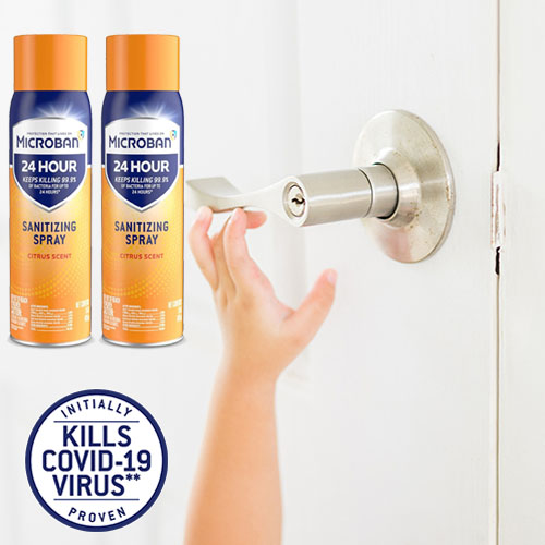 2-Pack Microban 24-Hour Sanitizing and Antibacterial Spray $5.94 (Reg. $11.94) – FAB Ratings! | $2.97 each!