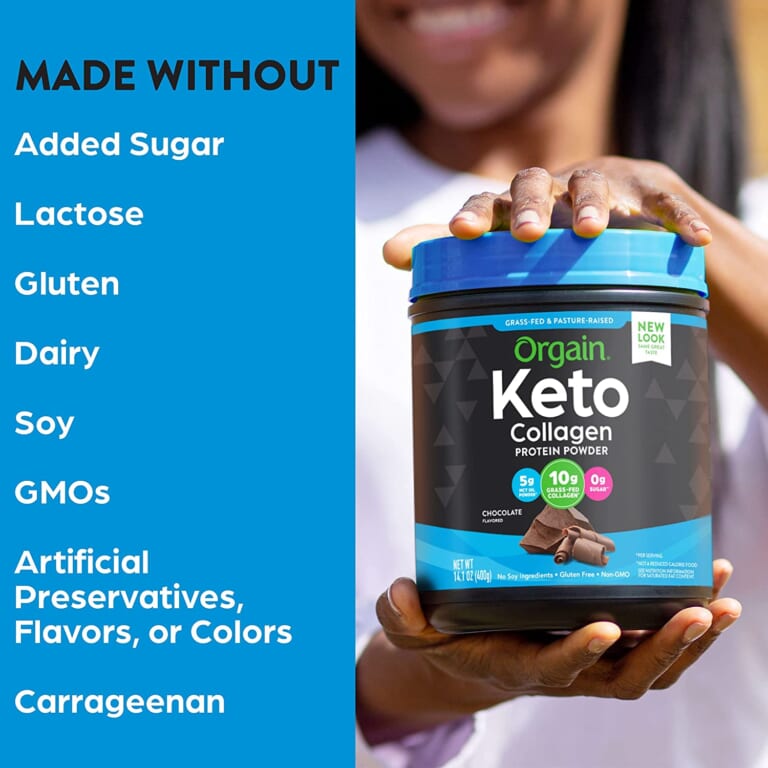 Orgain Keto Collagen Protein Powder with MCT Oil, Chocolate as low as $19.64 Shipped Free (Reg. $27.49) – Paleo Friendly, Dairy-, Gluten-, and Soy-Free