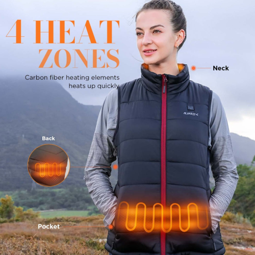  Stay Warm this Winter with this Must Have Women’s Heated Puffer Vest, Just $50.40 + Free Shipping!