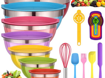 26 Pieces Utensils & Stainless Steel Mixing Bowls with Lids $29.69 After Code (Reg. $53.99) + Free Shipping