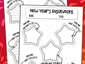 Free Kid’s New Year’s Resolution Worksheet