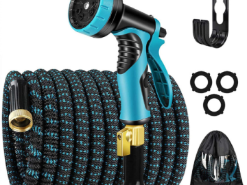 50ft Expandable Garden Hose with 9 Function Nozzle and Durable 3-Layers Latex $18.39 (Reg. $35) – FAB Ratings!