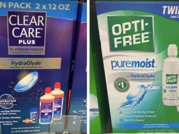 $6.99 Opti-Free & Clear Care Contact Solution Twin Packs