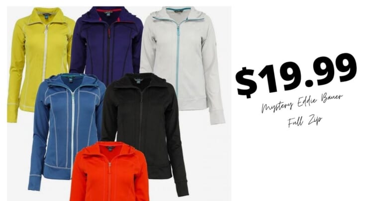 Eddie Bauer Women’s Mystery Full Zip for $19.99