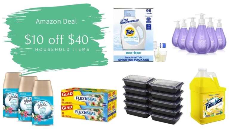 Amazon | $10 Off Of $40 Household Items