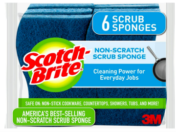 Scotch-Brite Non-Scratch Scrub Sponges, 6 Scrub Sponges