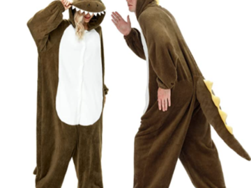 Adult Shark Panda Dinosaur Onesie Pajamas from $12 After Code (Reg. $39.99+) + Free Shipping