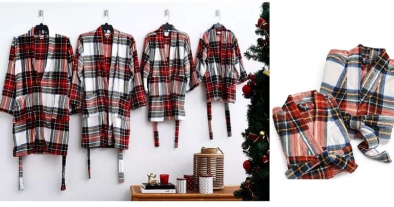 Mistletoe Farms Plush Flannel Robes for $12.93