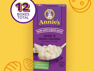 12-Pack Annie’s Shells and White Cheddar Macaroni and Cheese as low as $13.93 Shipped Free (Reg. $15.48) | $1.16 each!