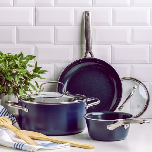 Blue Diamond Ceramic 7 Piece Cookware Set $29.97 (Reg. $44.97)