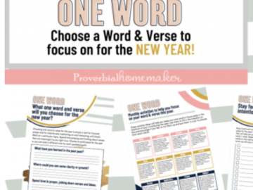 Free New Year’s One Word Printable Pack