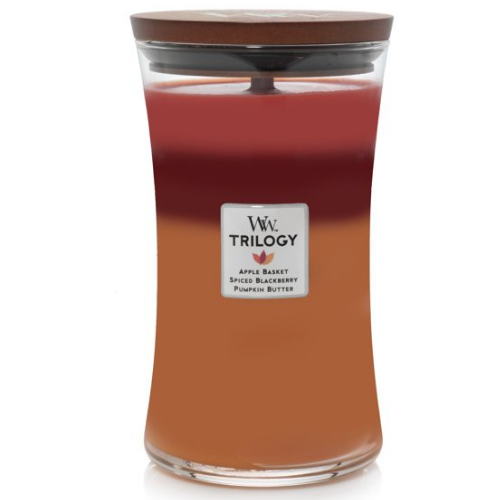 WoodWick Trilogy Autumn Harvest Large Hourglass Candle $13.75 (Reg. $28.48)