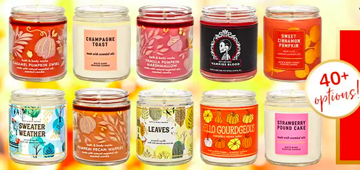 Bath & Body Works: Single Wick Candles only $4.99 today!