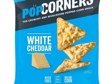 Popcorners Snack Pack Gluten Free Chips, White Cheddar, 1oz (20 Pack)