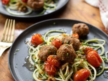 Pick Up Healthy Meal Essentials And Save BIG At Publix At Publix – Try My Turkey Meatballs with Zoodles and Blistered Tomatoes