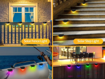 4 Pack Solar Step Lights Outdoor $12.74 (Reg. $49.98) | $3.19 each!