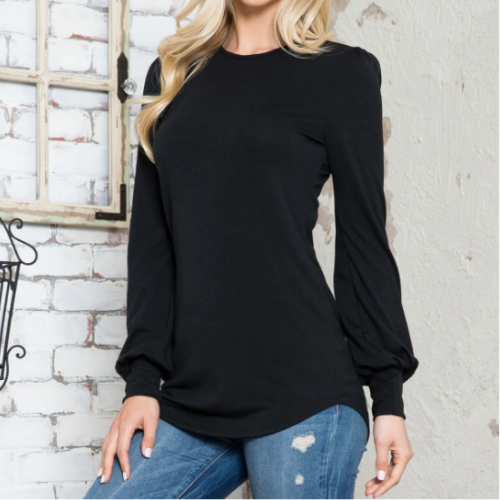 Today Only! Puff Long Sleeve Top $15.99 Shipped Free (Reg. $33.99) | 3 Color Options – S to 3XL!