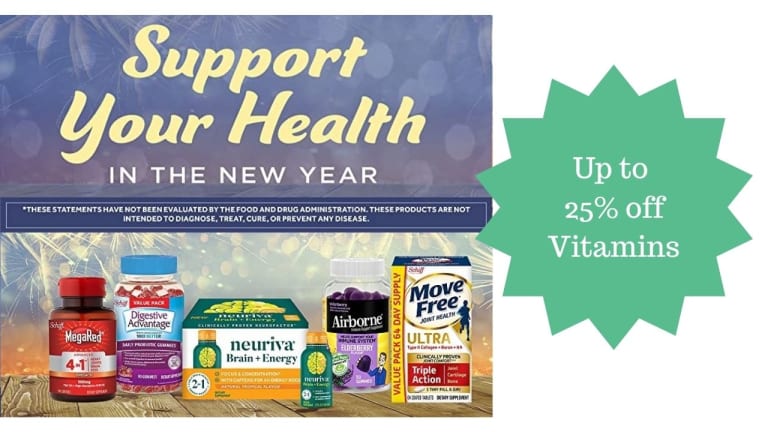 Amazon | Up To 25% Off Select Vitamins