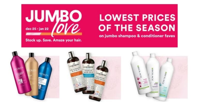 Jumbo Shampoo & Conditioner Favorites As Low As $24.99