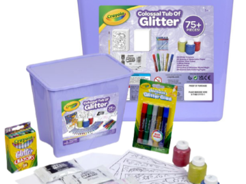 81-Piece Crayola Colossal Tub of Glitter Art Set $7.95 (Reg. $24.97)