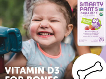 Today Only! 120 Count SmartyPants Organic Toddler Multivitamins as low as $18.77 Shipped Free (Reg. $50) + $9.39/bottle or $0.16/multivitamin + Buy 2, save 30% on 1 + MORE SmartyPants Today Only Deals!