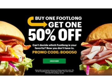 Subway | B1G1 Free Footlong Subs