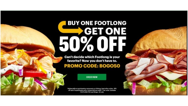 Subway | B1G1 Free Footlong Subs